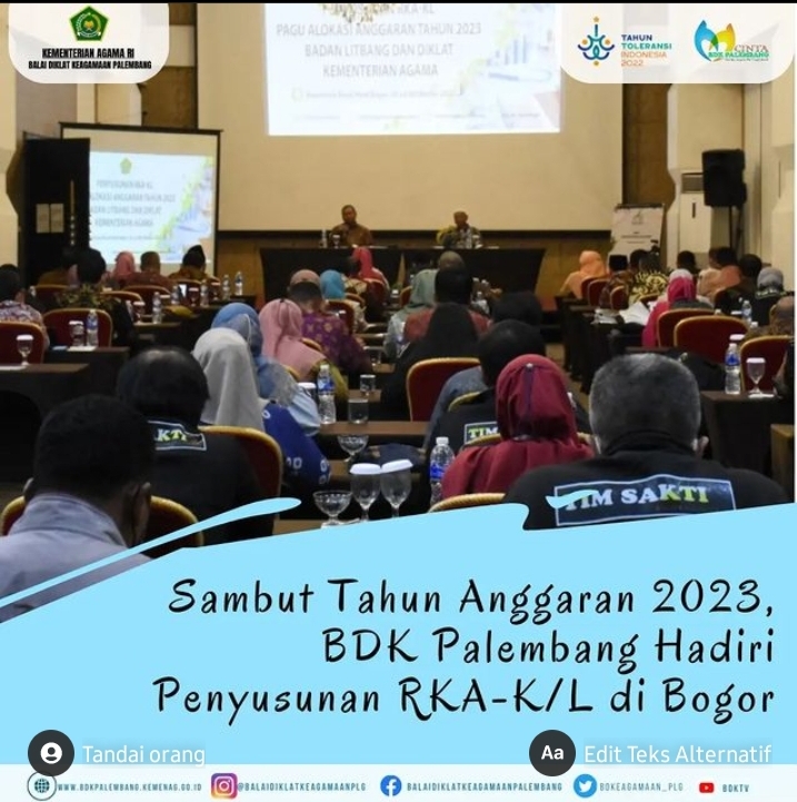 Sambut Tahun Anggaran 2023, BDK Palembang Hadiri Penyusunan RKA-K/L di Bogor*