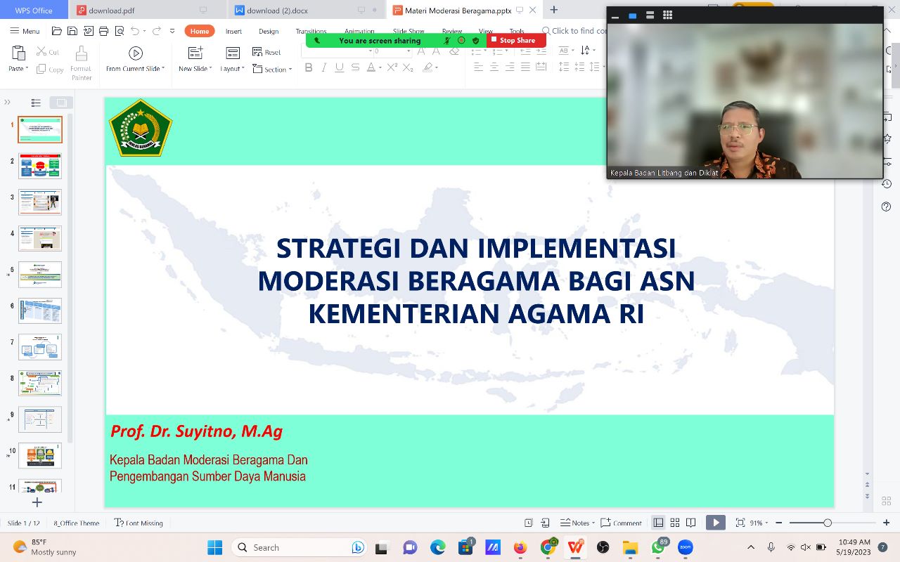 Website Satker Kemenag Harus Jadi Sarana Informasi Moderasi Beragama