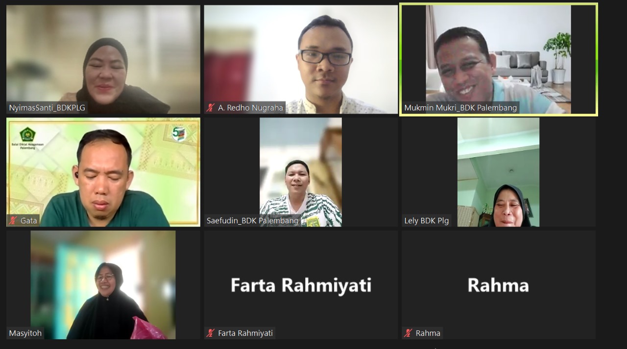 Kedatangan Tim Irjen, BDK Palembang Gelar Rapat Virtual