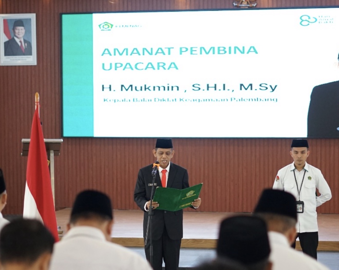 Di Tengah Hujan, BDK Palembang Khidmat Peringati HAB ke-80 Kemenag