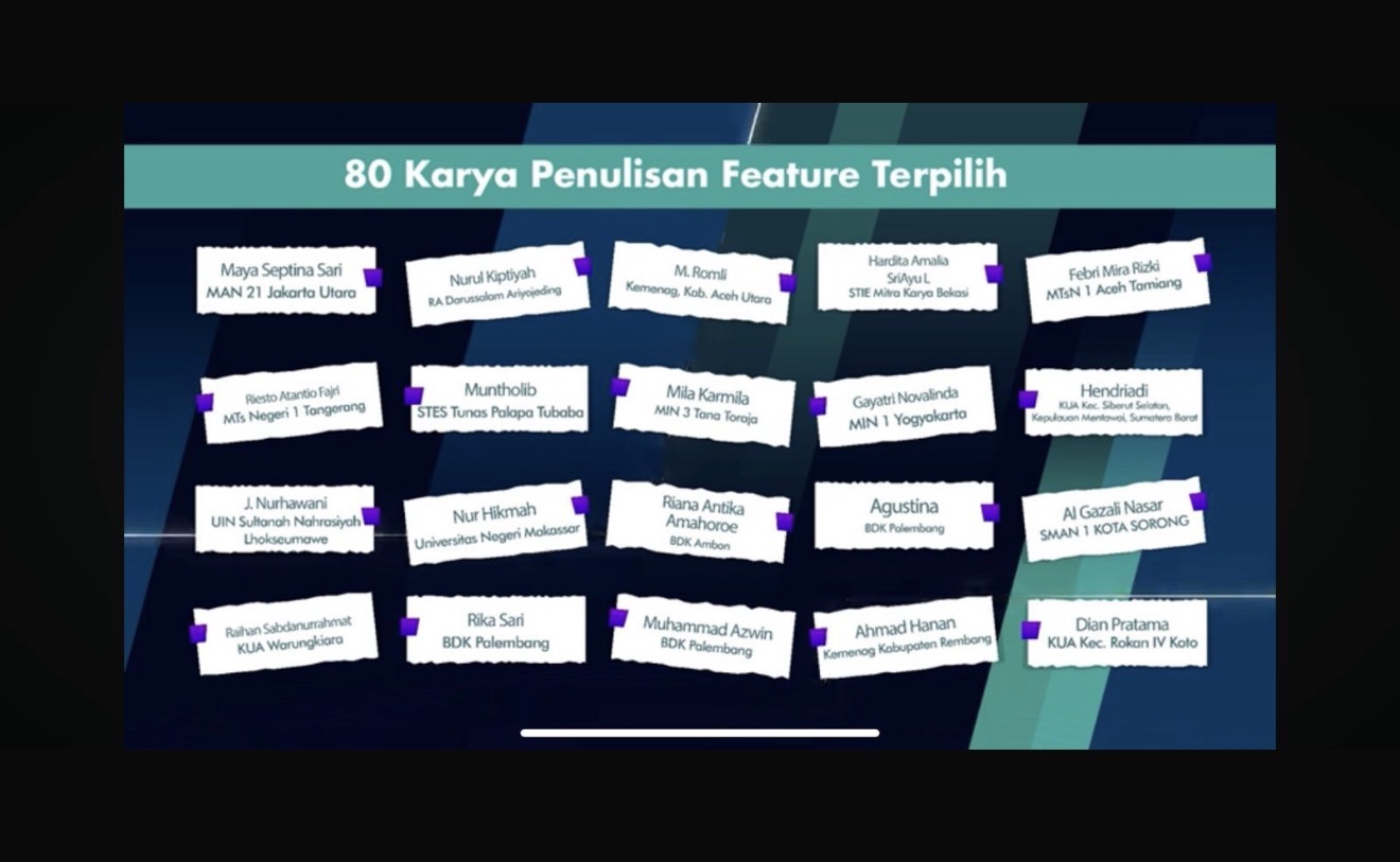 Tiga ASN BDK Palembang Tembus 80 Karya Terbaik Penulisan Feature Reflektif MOOC Pintar